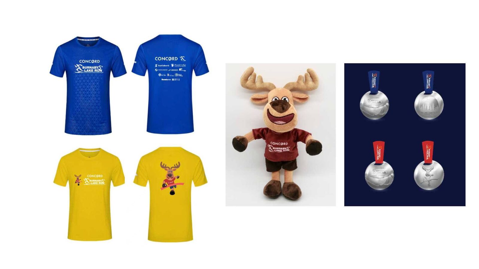 T-shirts, LaMoose the mascot (for kid finishers 3~12 yo) and Finisher's Medal.